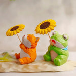 figurines animales bois panda grenouille ours chat renard origami décoration erotique texture papier mâché