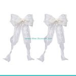 ruban décoratif soie blanc noir dentelle élégant classique moderne fenêtre attache pompon translucent