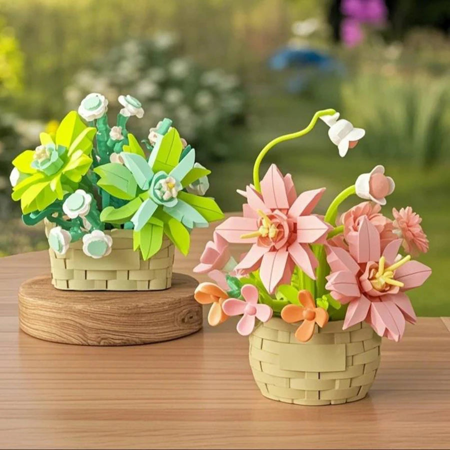 bouquets fleurs artificielles artisanal origami intérieur décoration maison anniversaire mariage vert rose jaune