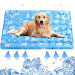 tapis refroidissement animal flocons neige polaire bleu clair moderne double bouchon orifice remplissage sécuritéintérieur