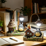 veilleuse table totoro animal compagnie motif cartoon noir beige verte