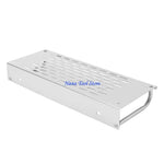 étagère murale moderne perforée argentée fixations vis incluses 20cm 30cm 40cm 50cm