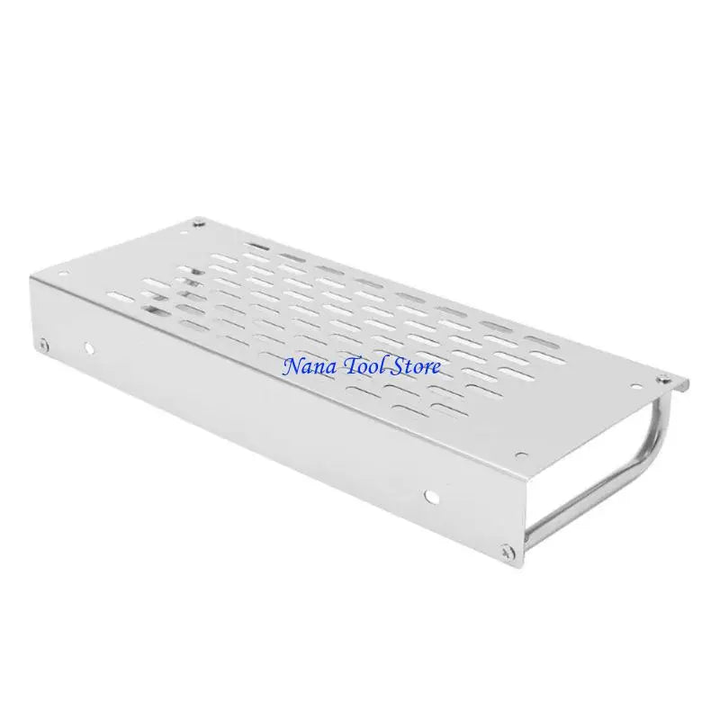 étagère murale moderne perforée argentée fixations vis incluses 20cm 30cm 40cm 50cm