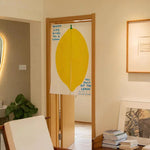 rideau moderne citron stylisé blanc jaune texte lemon décoratif clips cuisine
