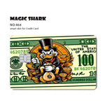 étuis cartes crédit adhésifs dessin animé canard pièces or sac main pop art colorful