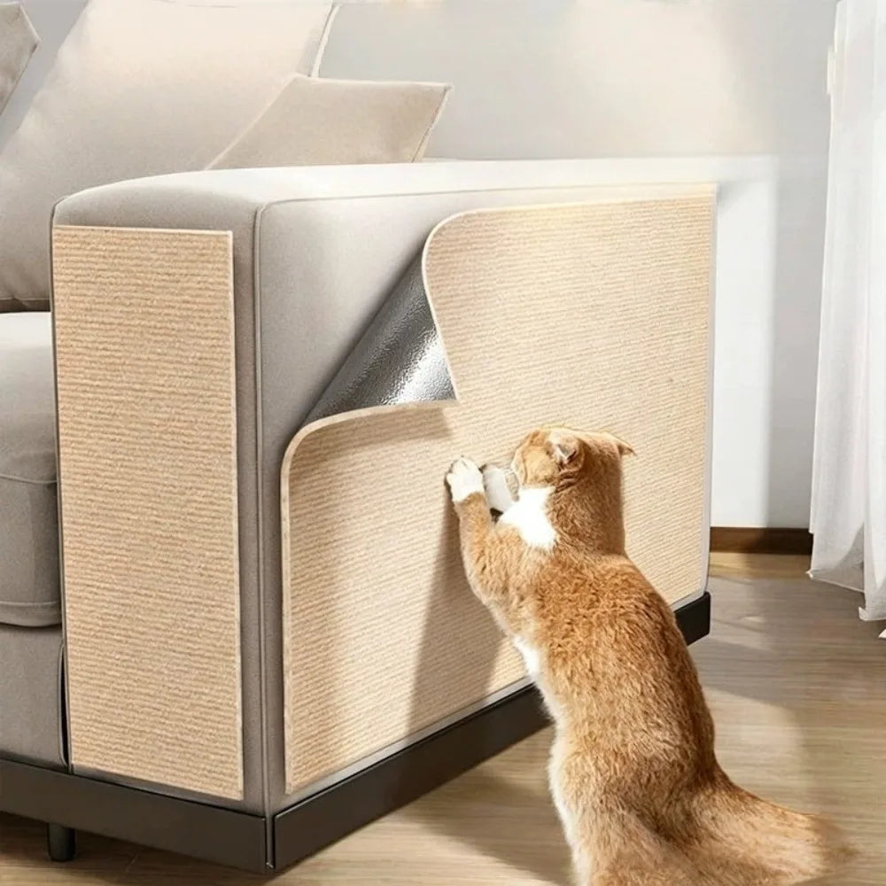 protection meuble anti griffes chat tapis auto adhésif non tissé moderne gris foncé beigeclair