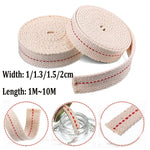 ruban tissé coton beige clair 1cm 1.3cm 1.5cm 2cm 1m 10m rustique artisanal