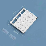étagères modulables blanc motif fleurs modernes clips réutilisables acier durable 10x32 48cm