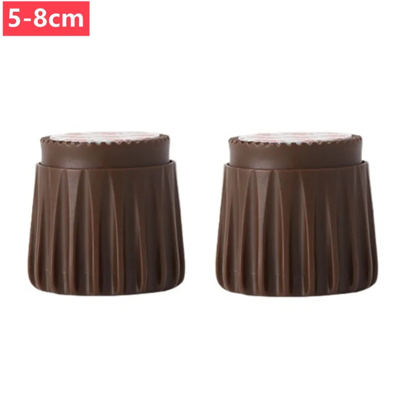 protections antitremblement adhésives pieds meubles jaune marron riblées cannelées modernes minimalistes 8cm 10 13cm