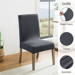 housse chaise jacquard gris moderne adhésif lavable amovible salle manger cuisine