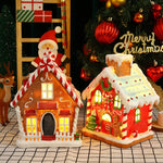 Décoration de sapin pain d'épice LED couleur jaune fluo