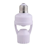 adaptateur prise e27 detecteur mouvement pir blanc moderne pratique led 30w interrupteur auto