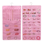 porte bijoux suspendu transparent moderne crochets grilles bagues boucles d'oreilles colliers montres cheveux beige
