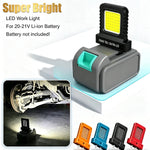 Lampe travail LED super lumineuse portable rechargeable 20V noir turquoise robuste