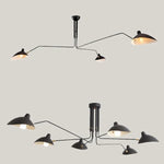 suspension lumineuse moderne industrielle led fer noir blanc toucher interrupteur