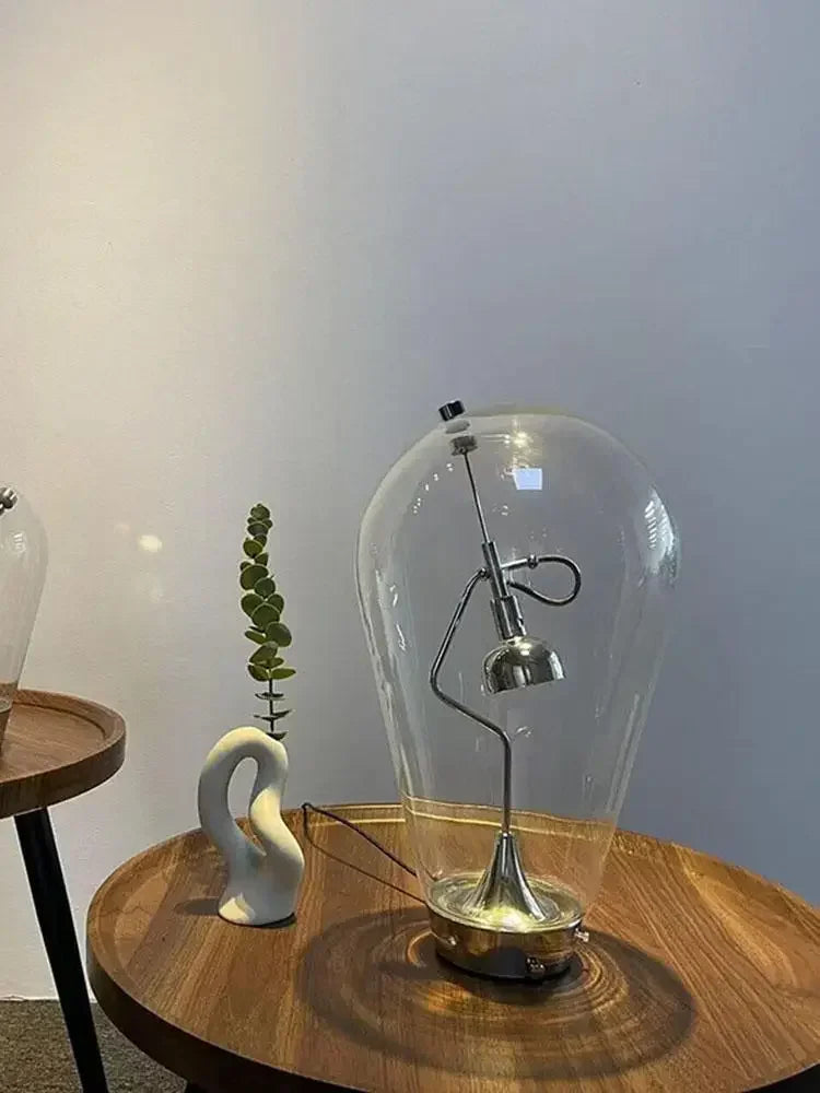 Lampe de bureau industrielle en verre avec interrupteur tactile