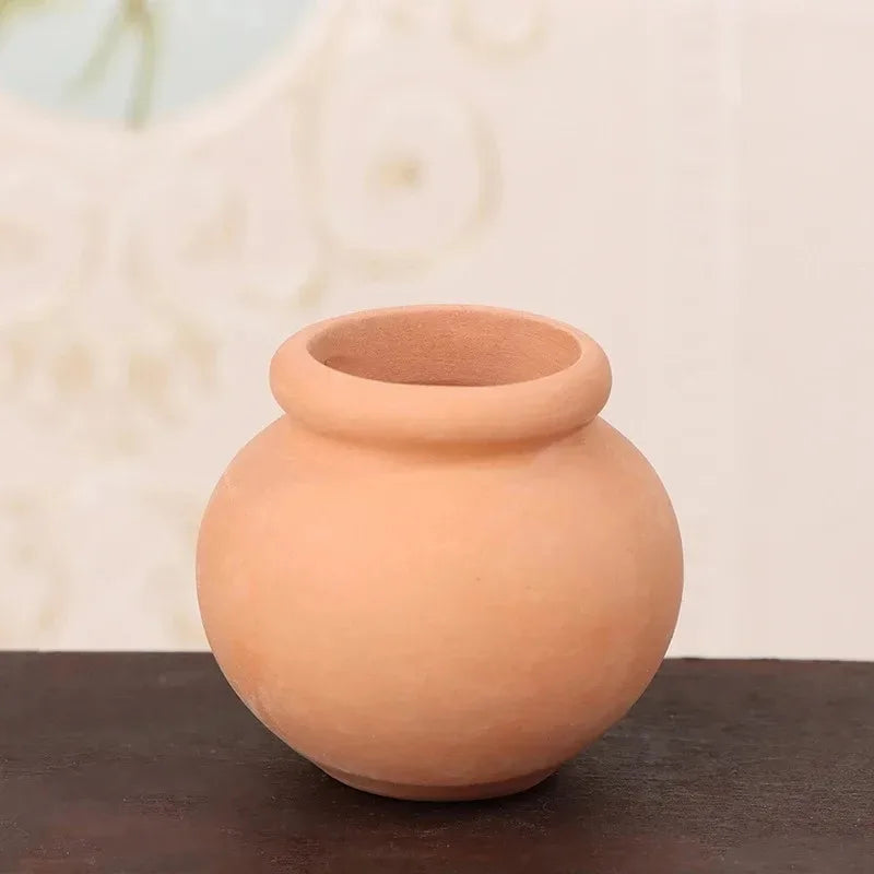 pots céramique miniature rustique pots texte horizontal cannelé décoration enfant jouets cuisine architectural