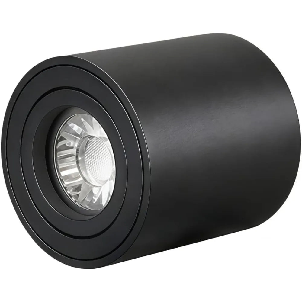 Spot LED moderne surface mount noir blanc GU10 mat opacitéversiblefluxlumineux