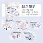 autocollants fleurs papillons texte adhésifs scrapbooking diy fournitures romantique vintage 10 pièces