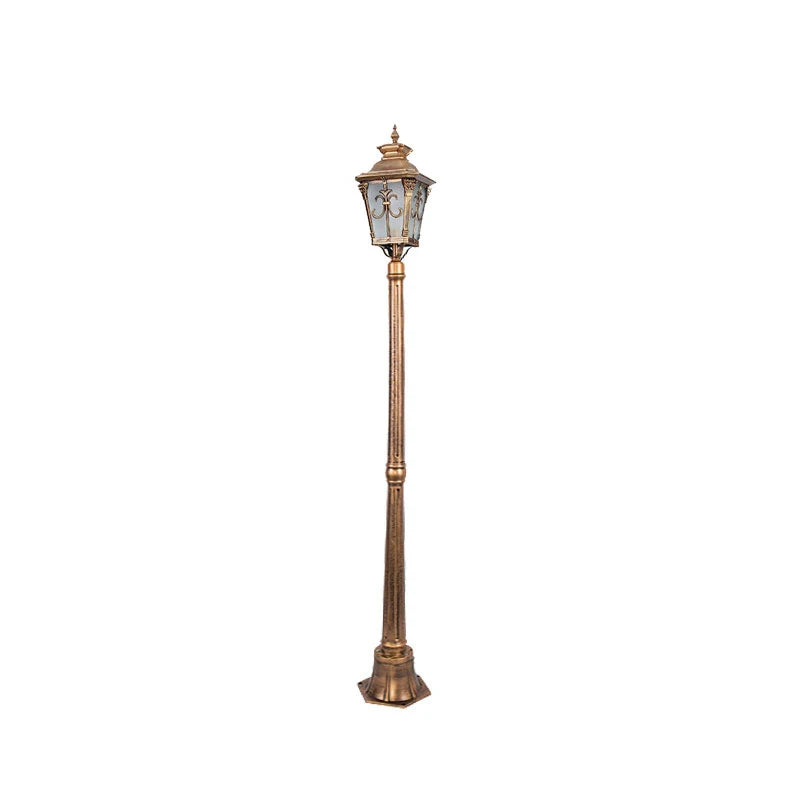 lampe rue vintage industrielle ip65 noir bronze ornements floraux transparent classiqueextérieur led e27