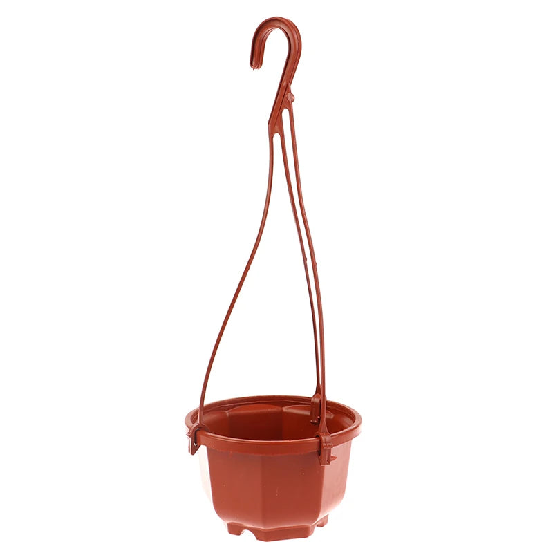pots suspendus rouge blanc moderne crochet plastique jardin balcon orchidée