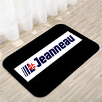 tapis antidérapant moderne étoile jeanreau noir blanc gris rouge bleu violet graphique