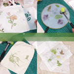 sac main moderne fleurs colorées blanc teinture artisanat enfant outils kit activité
