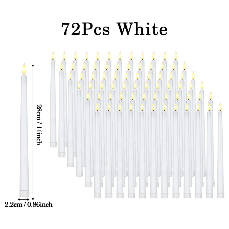 bougies led coniques sans flamme blanc modernes décoration mariage saint valentin dîner