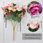 décoration intérieure bouquet artificiel rose violet rouge moderne élégant maison fête diplômes