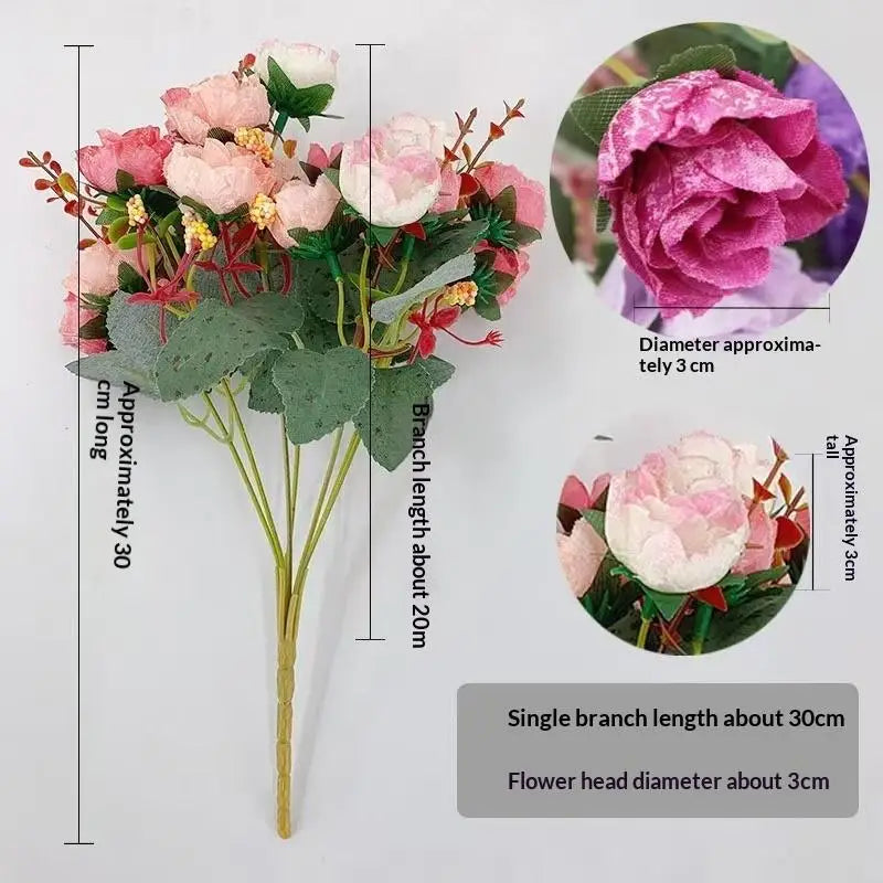 décoration intérieure bouquet artificiel rose violet rouge moderne élégant maison fête diplômes