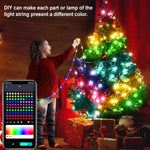 guirlande lumineuse led multicolore clips moderne décoration intérieure noël 1m 50m usb bluetooth