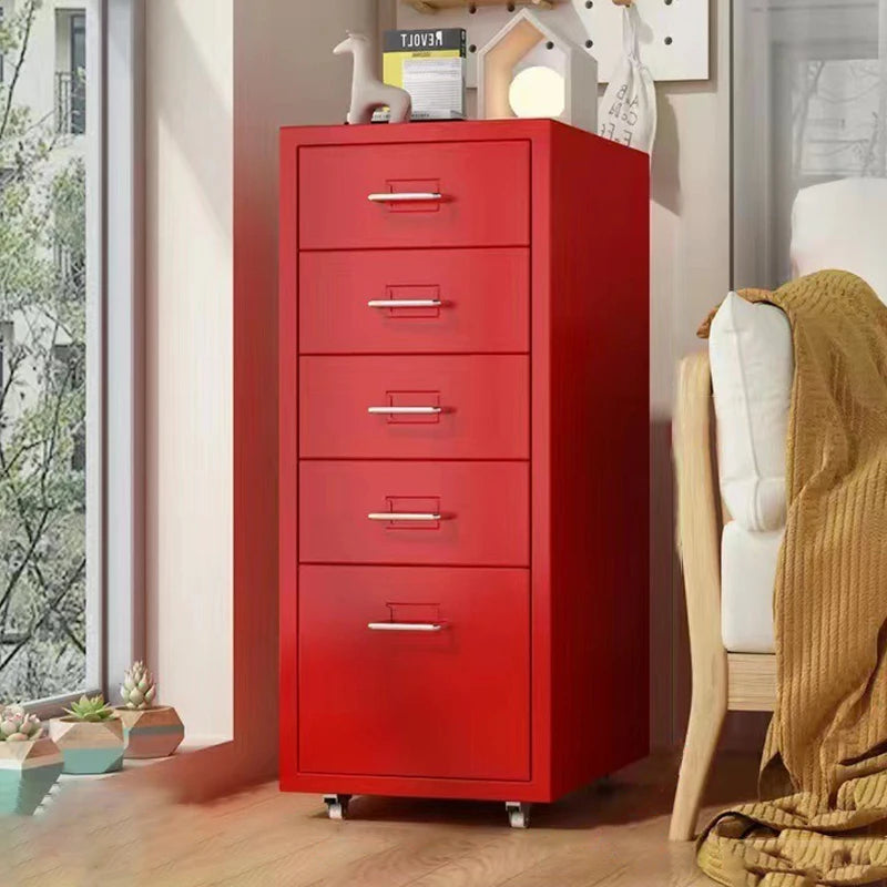 meuble tiroirs moderne rouge blanc bleu rose roulettes tiroirs chambre salon