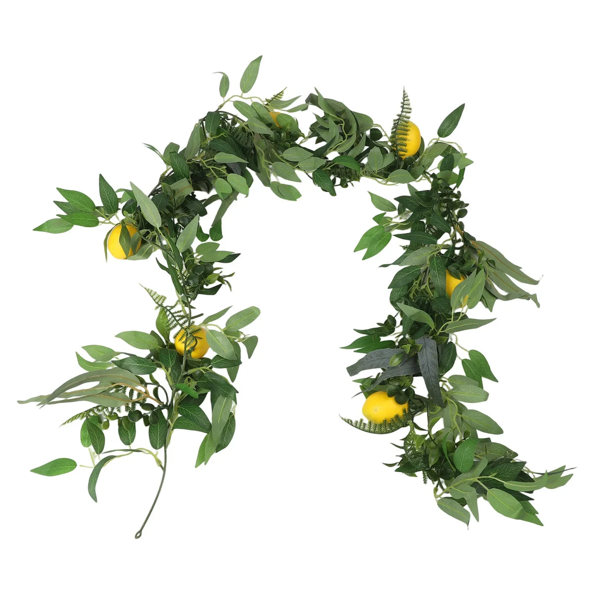 guirlande fruits naturelle citrons feuilles vertes décoration intérieure mariage anniversaire festive rustique