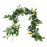 guirlande fruits naturelle citrons feuilles vertes décoration intérieure mariage anniversaire festive rustique