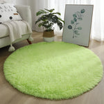 tapis rond uni moderne doux polyester 40cm rose clair vert violet marron bleuclair beige