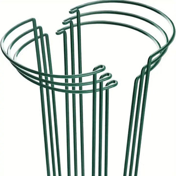supports plantes métal vert treillis circulaire minimaliste rustique insertion sol pot fleurversible