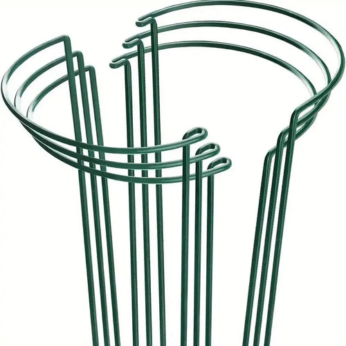 supports plantes métal vert treillis circulaire minimaliste rustique insertion sol pot fleurversible