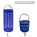 sac maille pratique moderne rose violet bleu boules laine poignée organise laines outils tricot