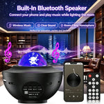 projecteur d'étoiles bluetooth télécommande veilleuse led nuit ambiance chambre transparent moderne