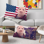 housse coussin impression drapeau américain moderne rouge blanc bleu polyester 30x50cm 40x60cm 48x74cm 50x70cm
