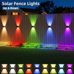 lumière solaire murale extérieure led moderne projection haut bas jardin