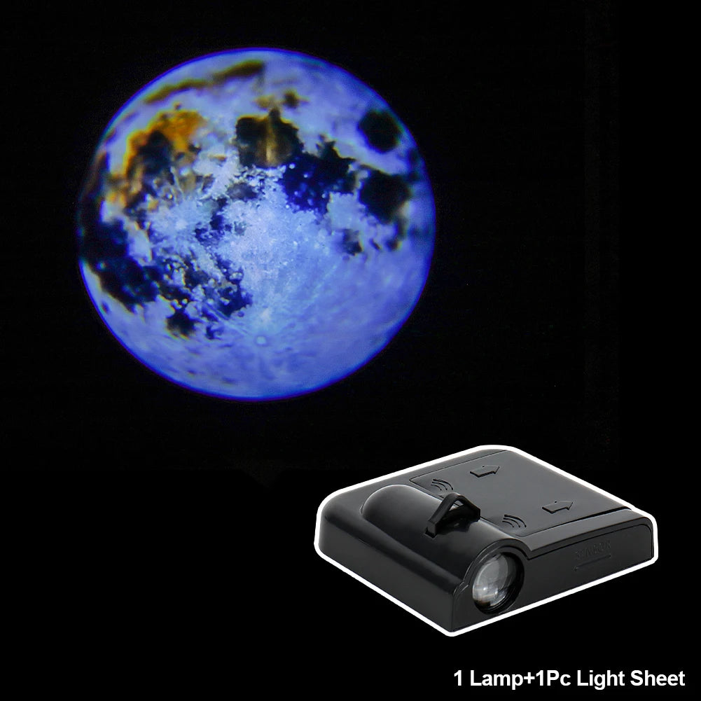 projecteur mural transparent moderne adhésif veilleuse led noir terre projection chambre