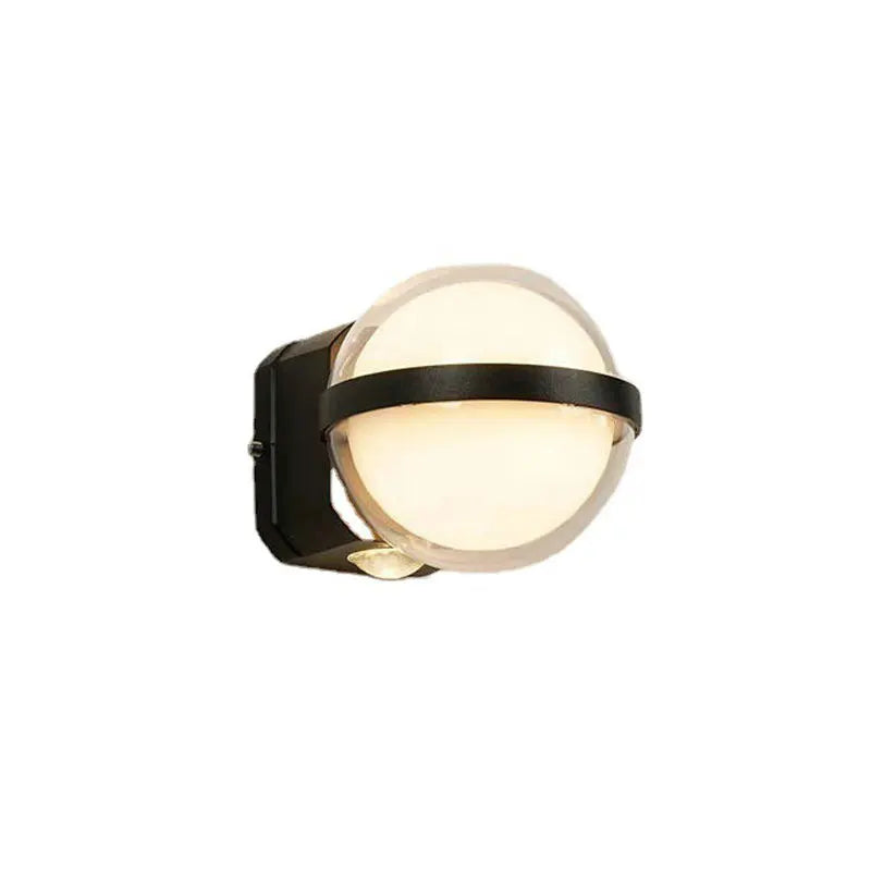 lampe murale led moderne noire blanche ip65 mur fixe aluminium hydrofuge