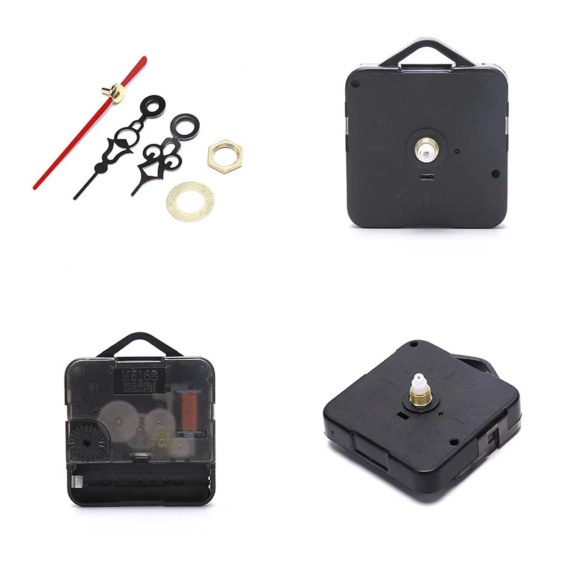 mouvement horloge quartz aiguilles rouge or noires textures classiques réparation secondes minutes heures