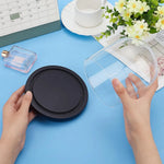 jarre verre transparent moderne base bois bouchon grille taillesDecoration intérieure boisson présentation almacenamiento