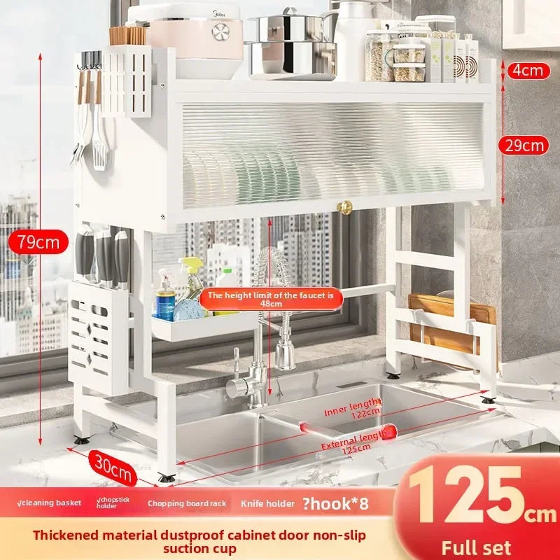 support cuisine acier noir moderne rangement vaisselle couteaux serviettes verres tampons plats découpe