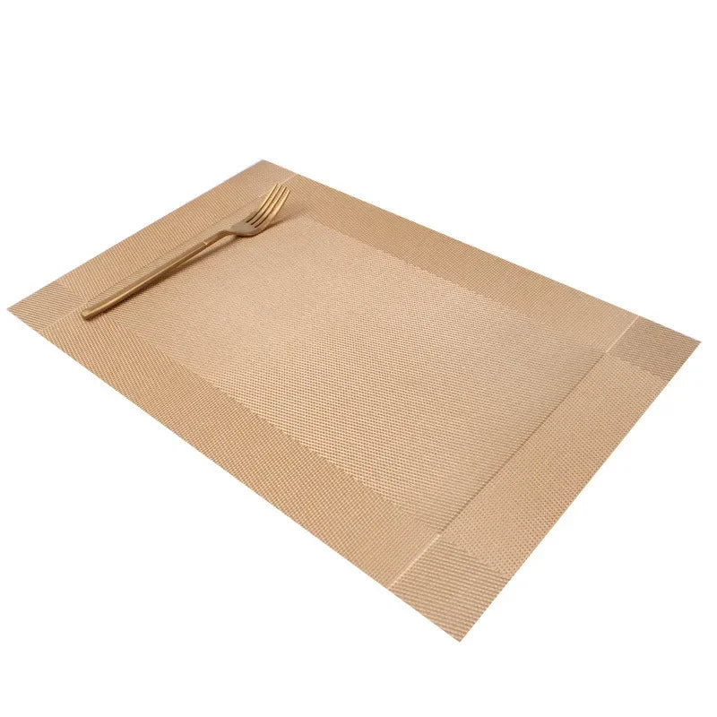 tapis table moderne rectangle polyester beige bleu gris marron texture tissée respectueux environnement fourchette