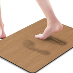 tapis bain antidérapant moderne gris noir marron clair imprimé marbré minimaliste