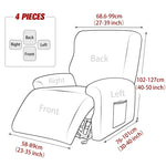 housse fauteuil relax inclinable feuilles imprimées gris clair moderne adhésif lavable printemps été