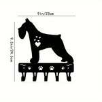 porte clefs mural noir silhouette chien pattes moderne decoration maison objet decoratif